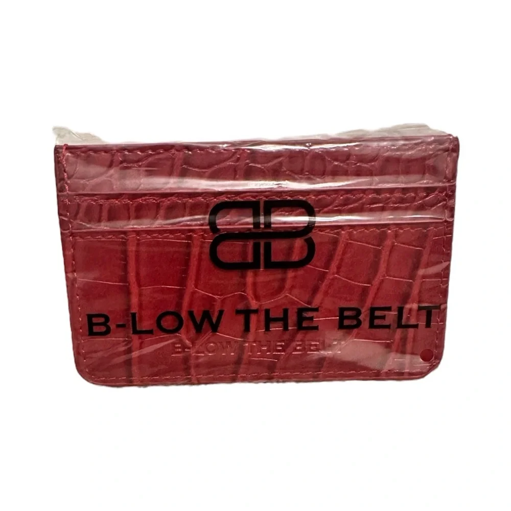 B-Low The Belt Red Croc Card Holder Vegan Leather New in Packaging - Picture 1 of 5